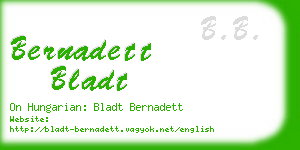 bernadett bladt business card